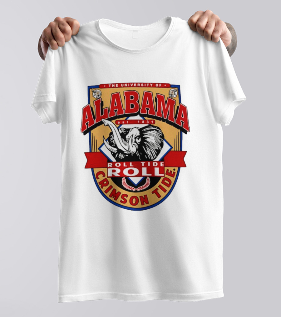 The University Of Alabama Crimson Tide Est 1831 Roll Tide Roll Elephants T-Shirt