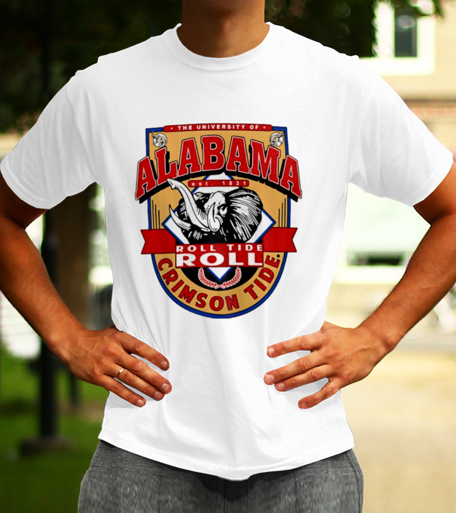 The University Of Alabama Crimson Tide Est 1831 Roll Tide Roll Elephants T-Shirt