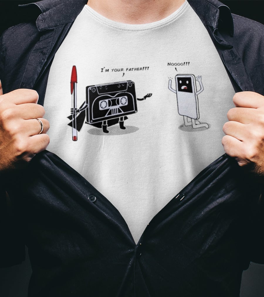 Cassette Tape Vader I'm Your Father IPod Noooo Pop Culture T-Shirt