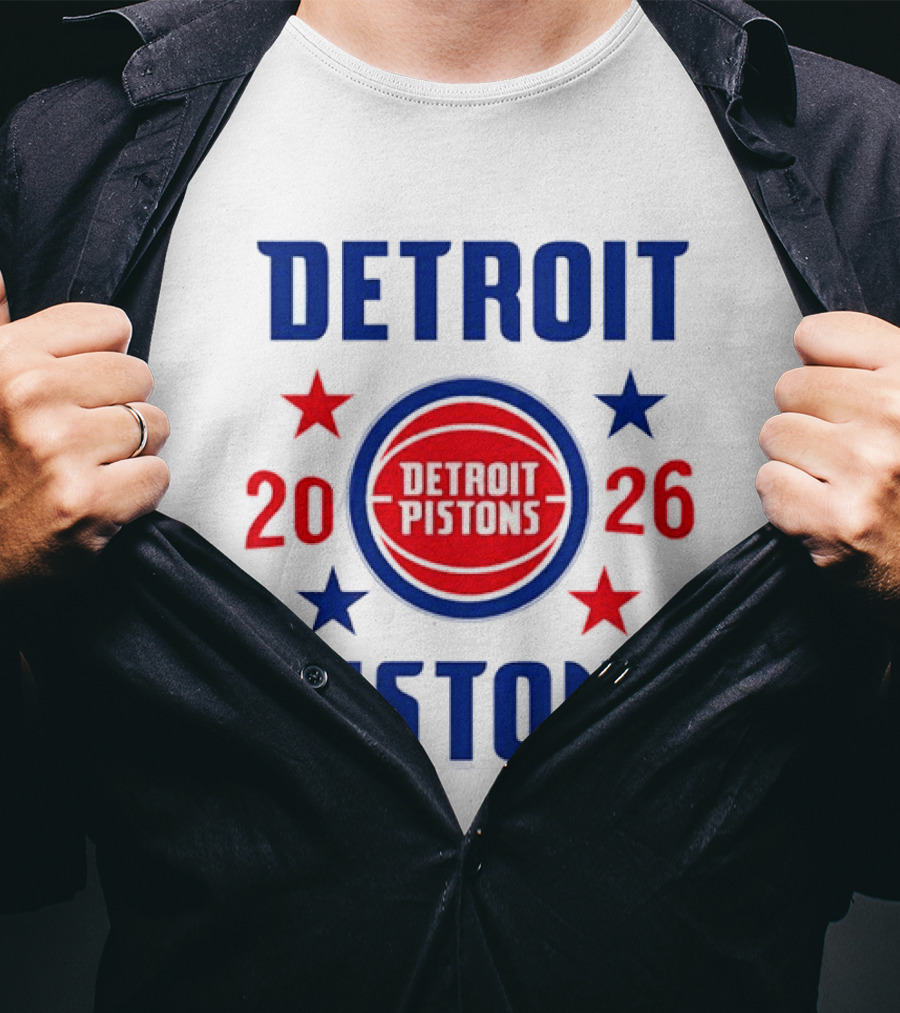 Detroit Pistons 2026 NBA Stars Team T-Shirt