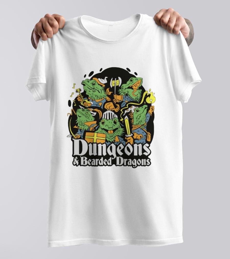 Dungeons And Bearded Dragons Adventurers Party Fantasy Game T-Shirt