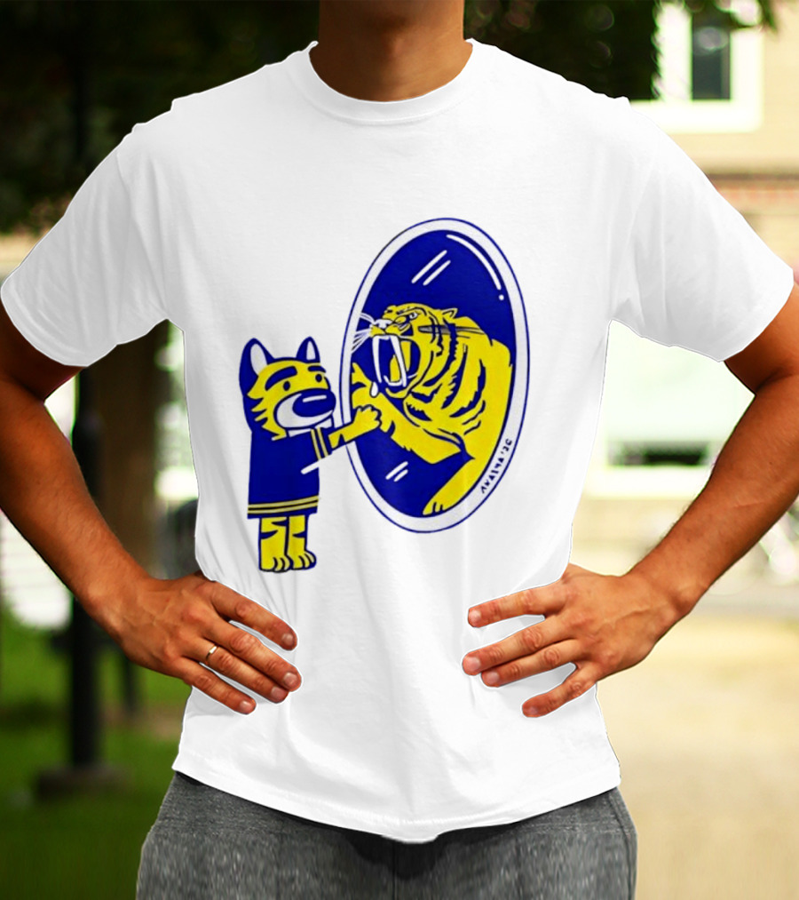 Gnash Predators Sabretooth Tiger Mirror Reflection T-Shirt
