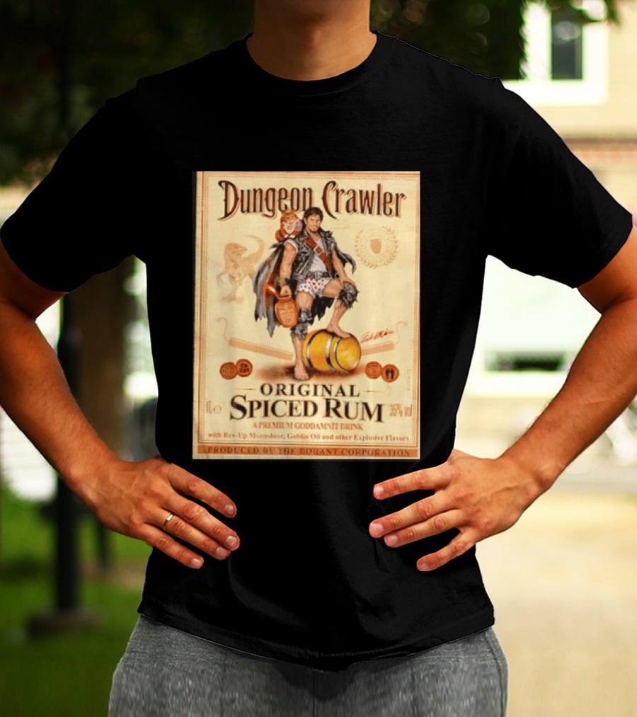 Dungeon Crawler Original Spiced Rum Borant Corporation Premium Drink T-Shirt