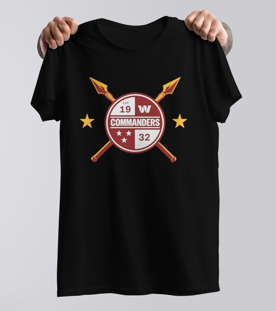 Washington Commanders Est 1932 W Logo Football T-Shirt