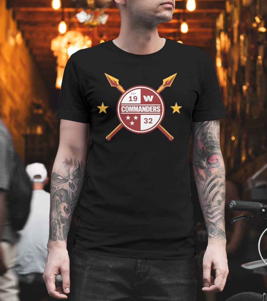 Washington Commanders Est 1932 W Logo Football T-Shirt