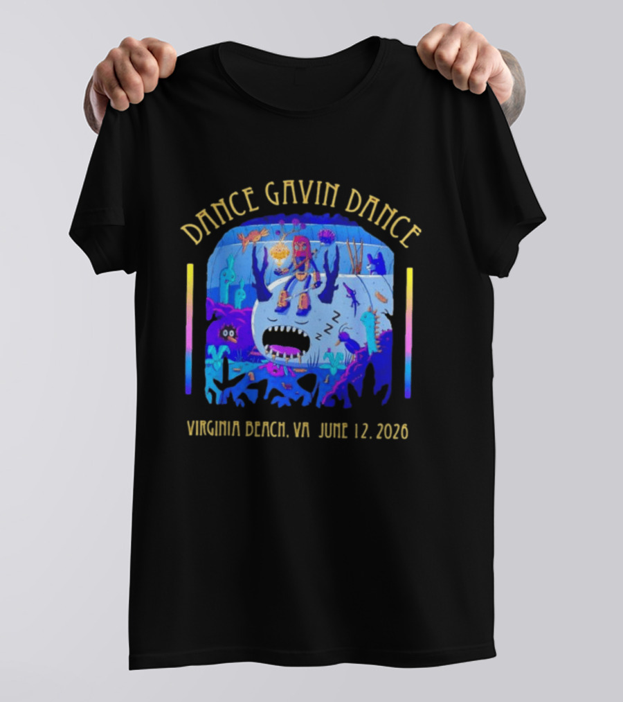 Dance Gavin Dance Underwater Virginia Beach VA June 12 2026 Concert Tour T-Shirt