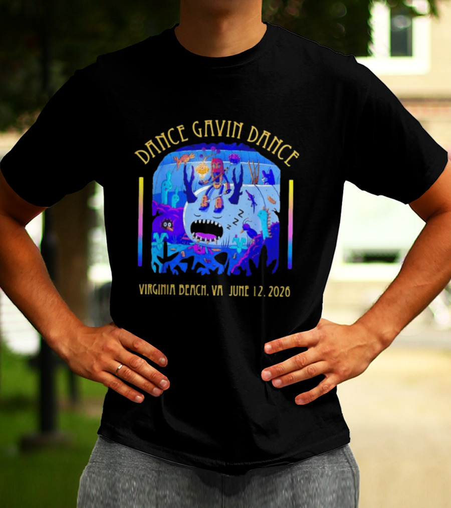 Dance Gavin Dance Underwater Virginia Beach VA June 12 2026 Concert Tour T-Shirt