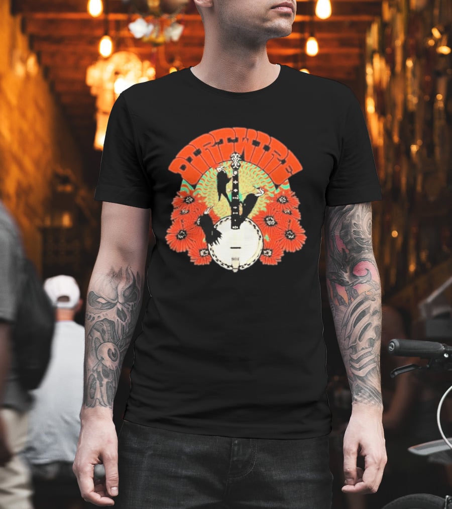 Dirtwire June 2026 Red Rocks Banjo And Crow Floral T-Shirt