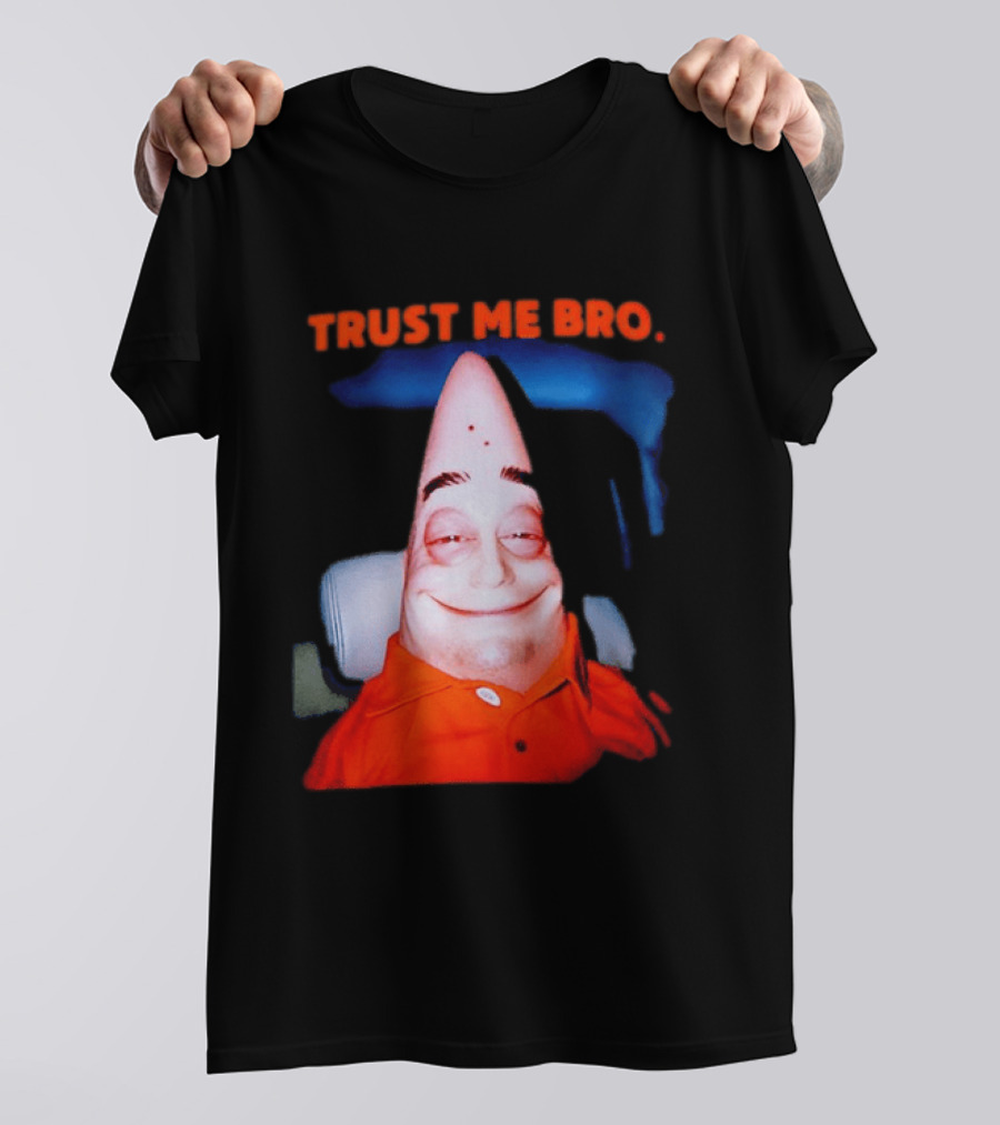 Patrick Trust Me Bro Funny Meme Face T-Shirt