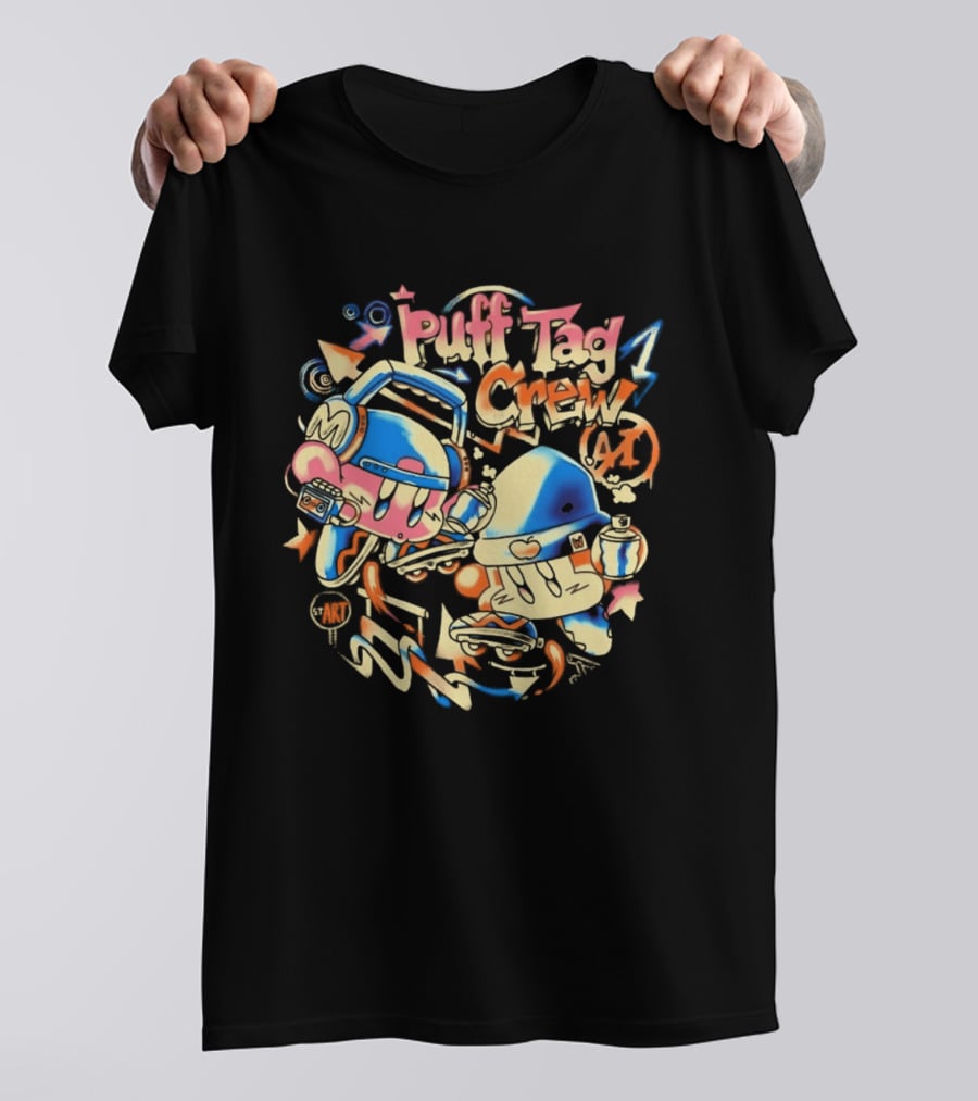 Kirby Puff Tag Crew Retro Graffiti T-Shirt