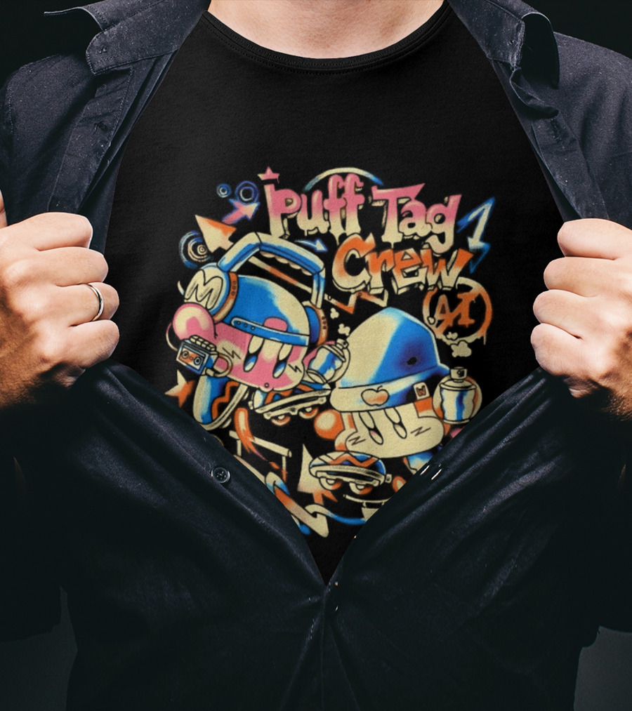 Kirby Puff Tag Crew Retro Graffiti T-Shirt