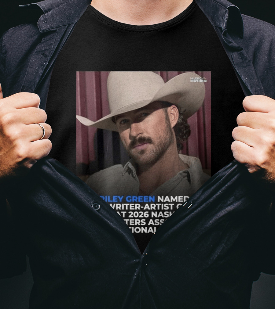 Riley Green Named Songwriter Artist Of The Year At 2026 Nashville Songwriters Association International Awards Music Mayhem T-Shirt