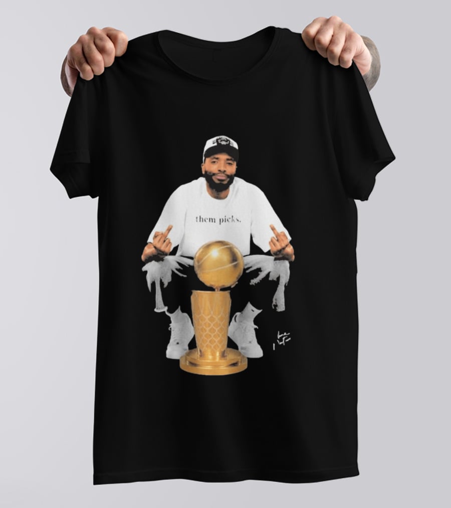 Mikal Bridges Larry O'Brien 2026 Them Picks T-Shirt