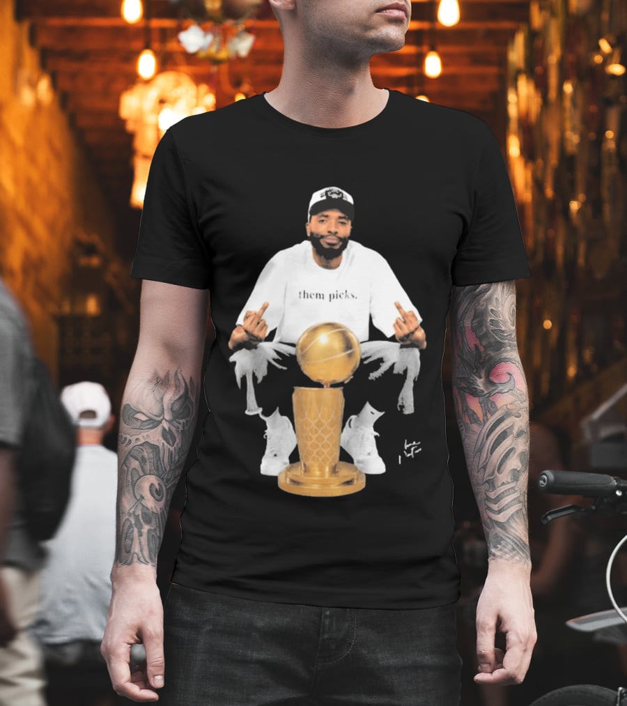 Mikal Bridges Larry O'Brien 2026 Them Picks T-Shirt