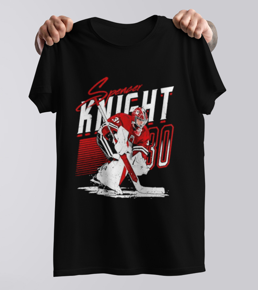 Florida Panthers Spencer Knight Number 30 NHL Stripes T-Shirt