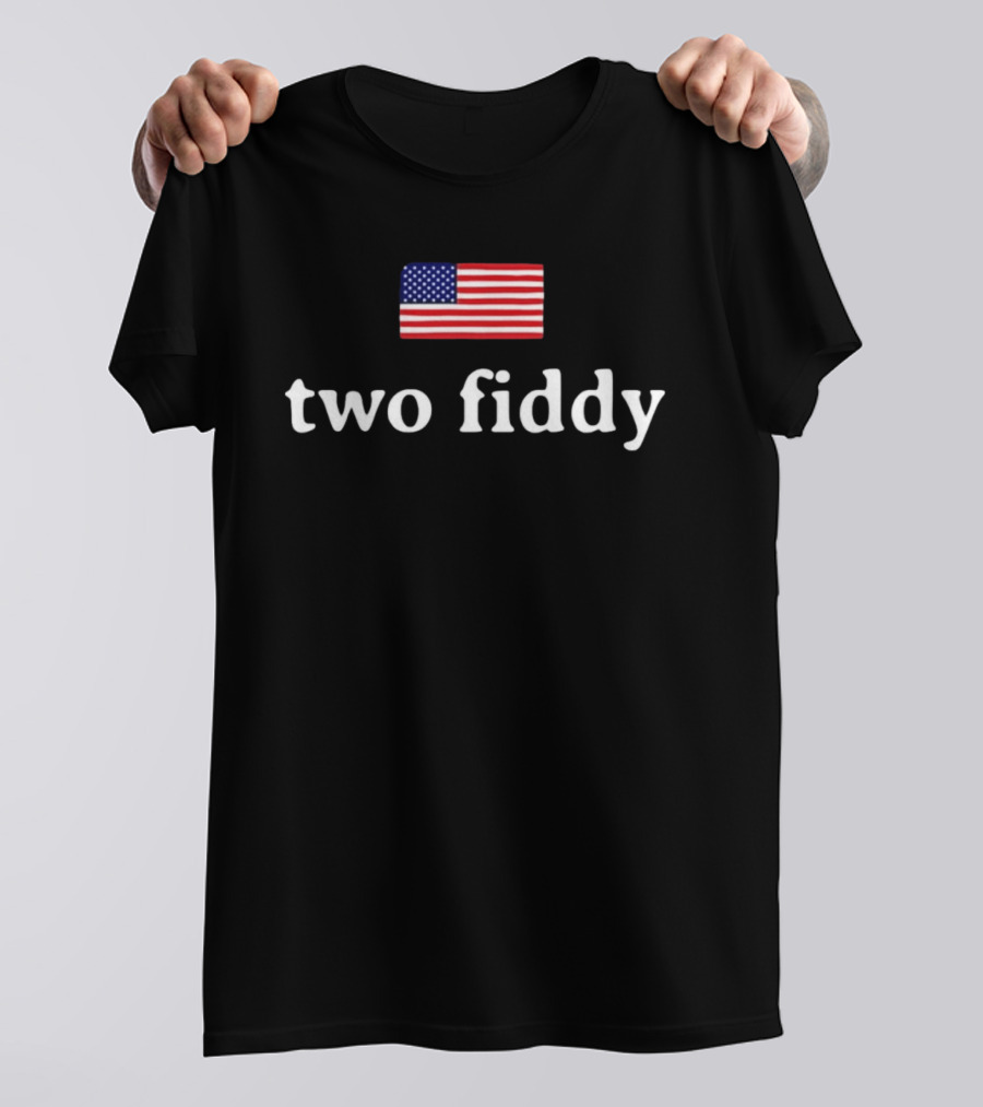 Two Fiddy American Flag Crusher Lite Shrunken T-Shirt