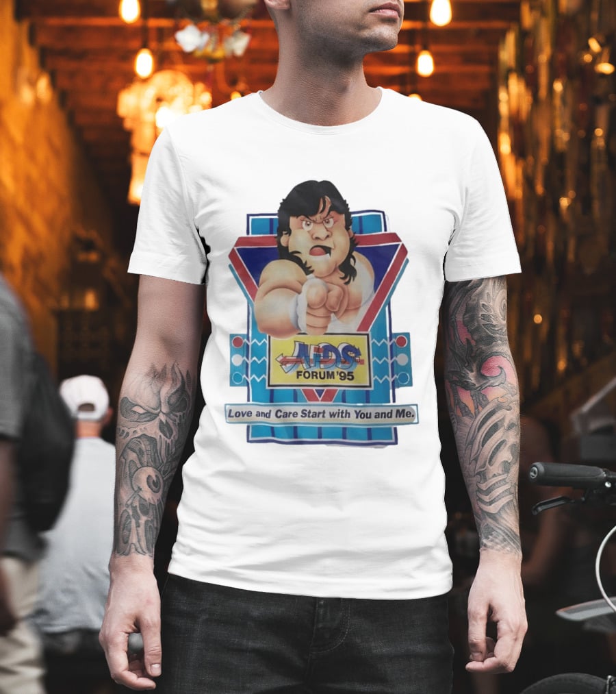 Atsushi Onita AIDS Forum '95 Love And Care Start With You And Me T-Shirt