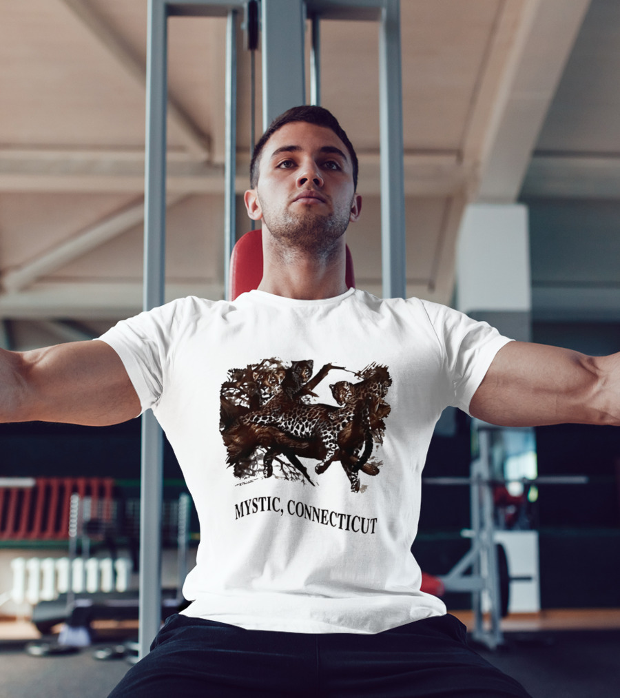 Mystic Connecticut Cheetah Panther Lion T-Shirt