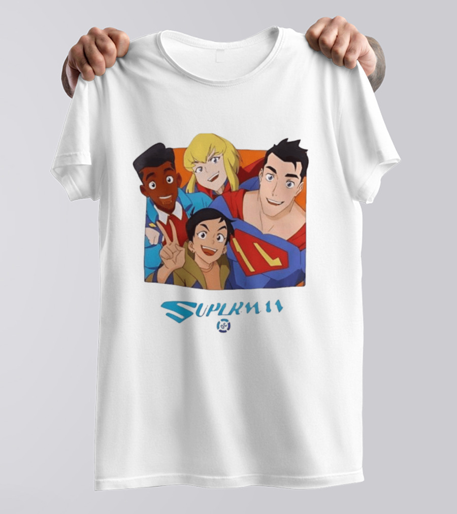 Superman Jimmy Olsen Lois Lane Supergirl My Adventures With Superman Animation Series Characters T-Shirt
