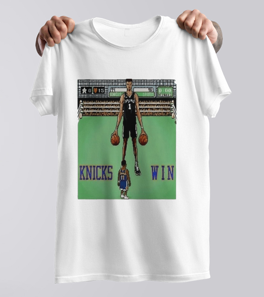 Victor Wembanyama San Antonio Spurs Jalen Brunson New York Knicks Win NBA Game T-Shirt