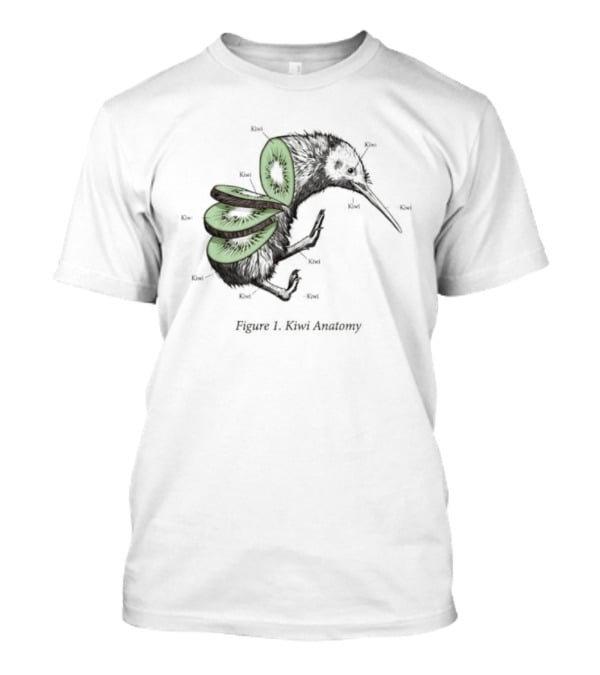 Kiwi Bird Kiwi Fruit Biology Anatomy Humor Nature Science Novelty Cute Insect Wings T-Shirt
