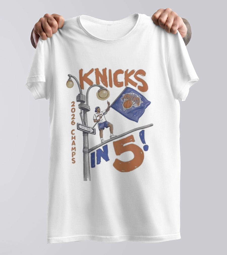 Knicks 2026 Champs In 5 Keith Haring T-Shirt