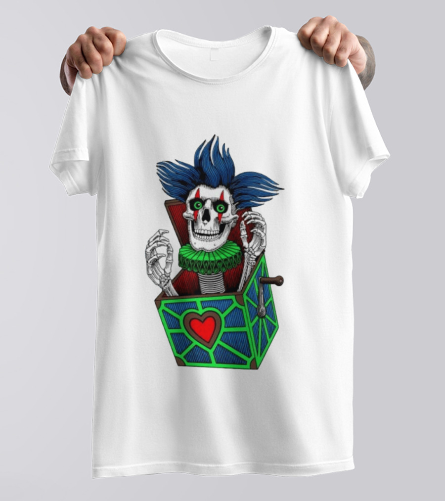 Powell Peralta Chris Hiett Skull Jack In The Box Clown Image T-Shirt