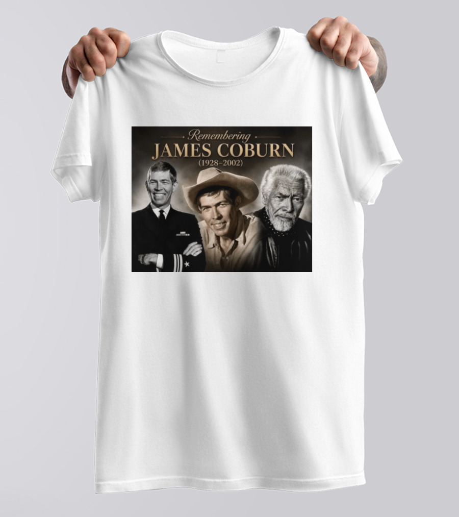 Remembering James Coburn 1928 2002 Classic Actor T-Shirt