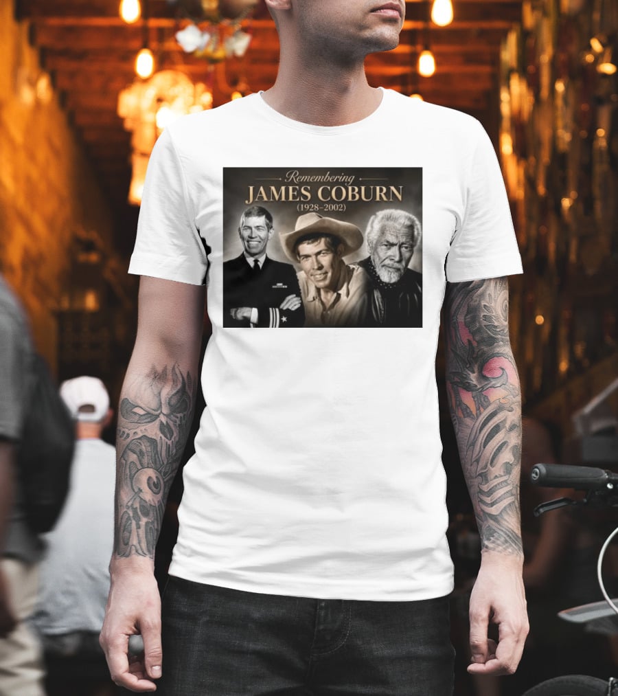 Remembering James Coburn 1928 2002 Classic Actor T-Shirt