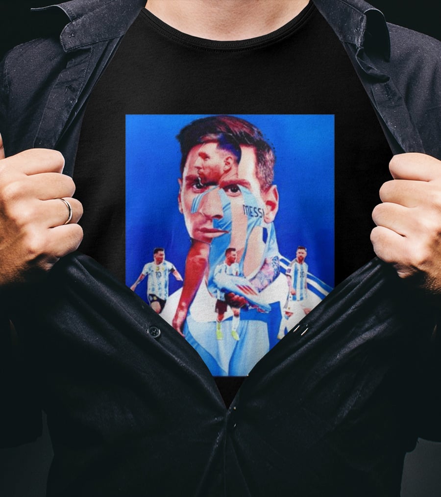 Messi Argentine Footballer Icon In Action T-Shirt