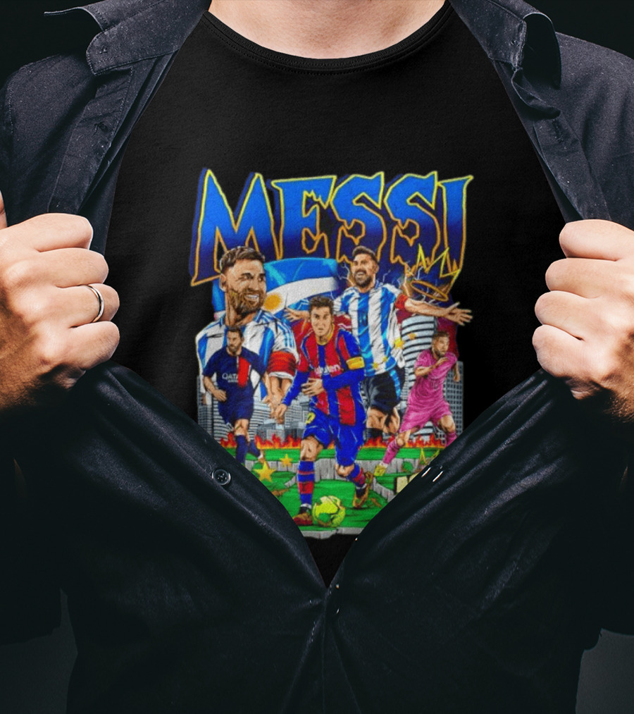Messi Argentina FC Barcelona Inter Miami No.10 Soccer Star T-Shirt
