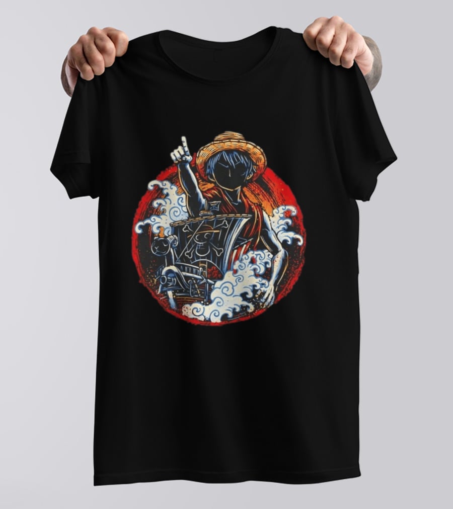 One Piece Monkey D Luffy And Going Merry Adventure Voyage T-Shirt
