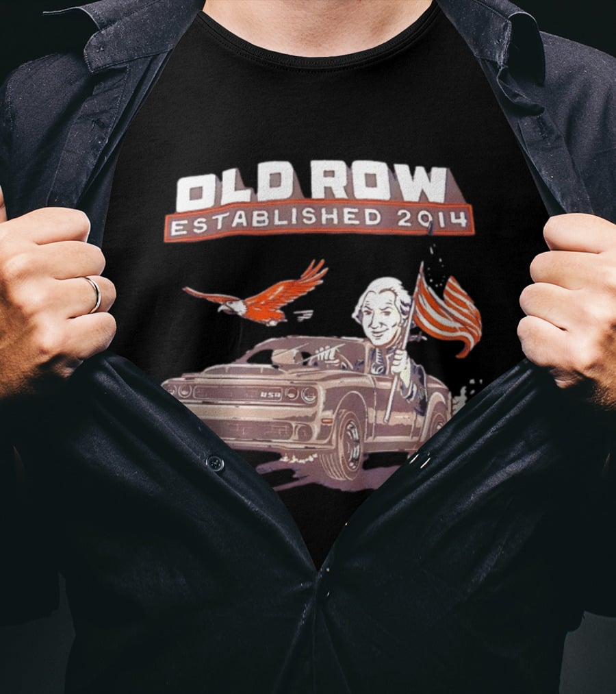 Old Row Established 2014 George Washington Challenger USA Flag Eagle T-Shirt