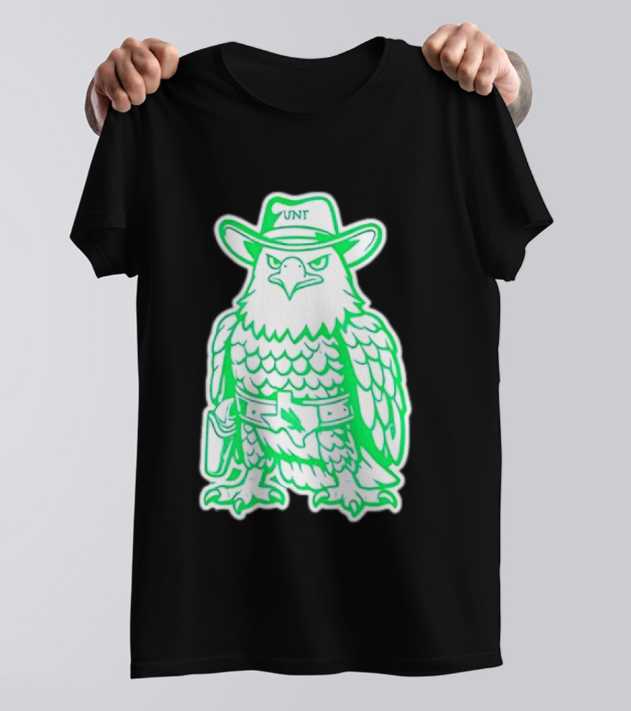North Texas Mean Green Eagle UNT Cowboy Hat T-Shirt