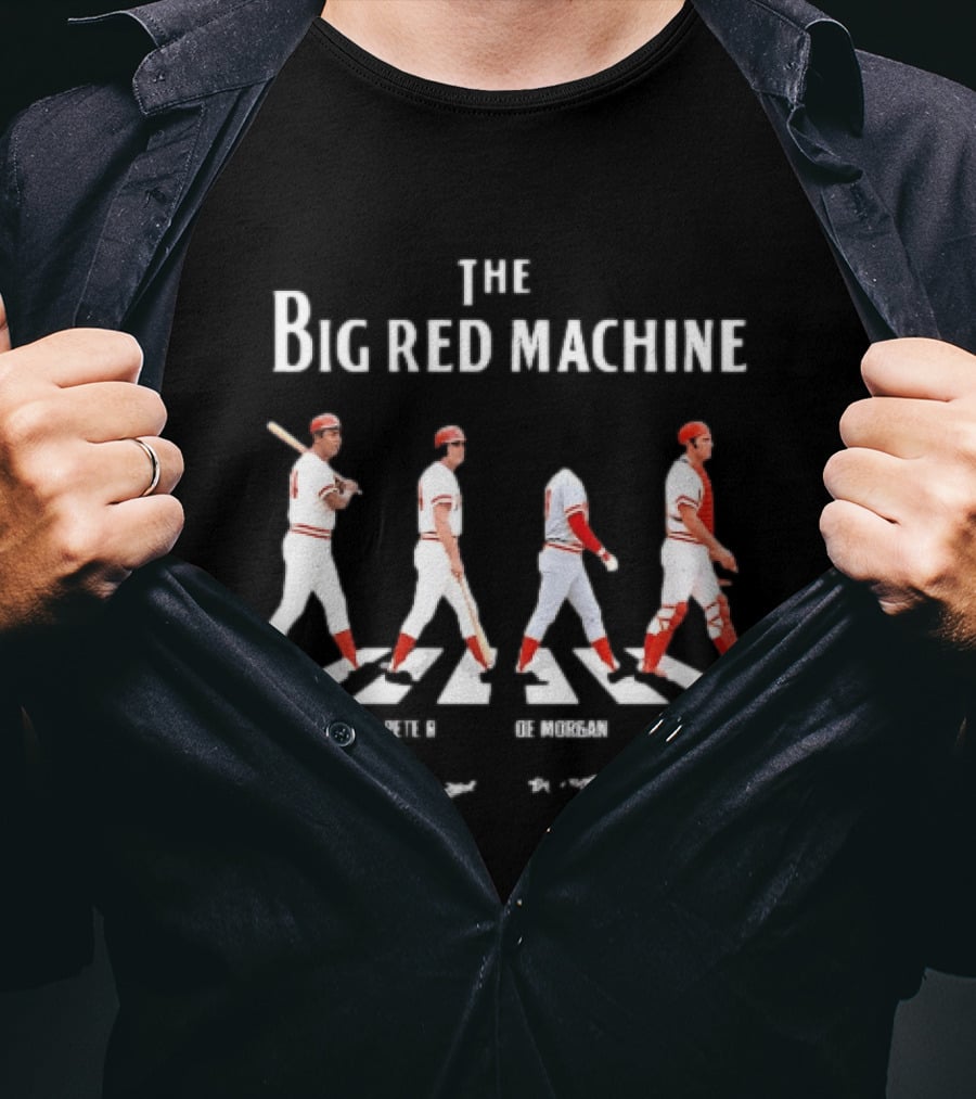 The Big Red Machine Tony Pérez Pete Rose Joe Morgan Johnny Bench Walking Abbey Road T-Shirt