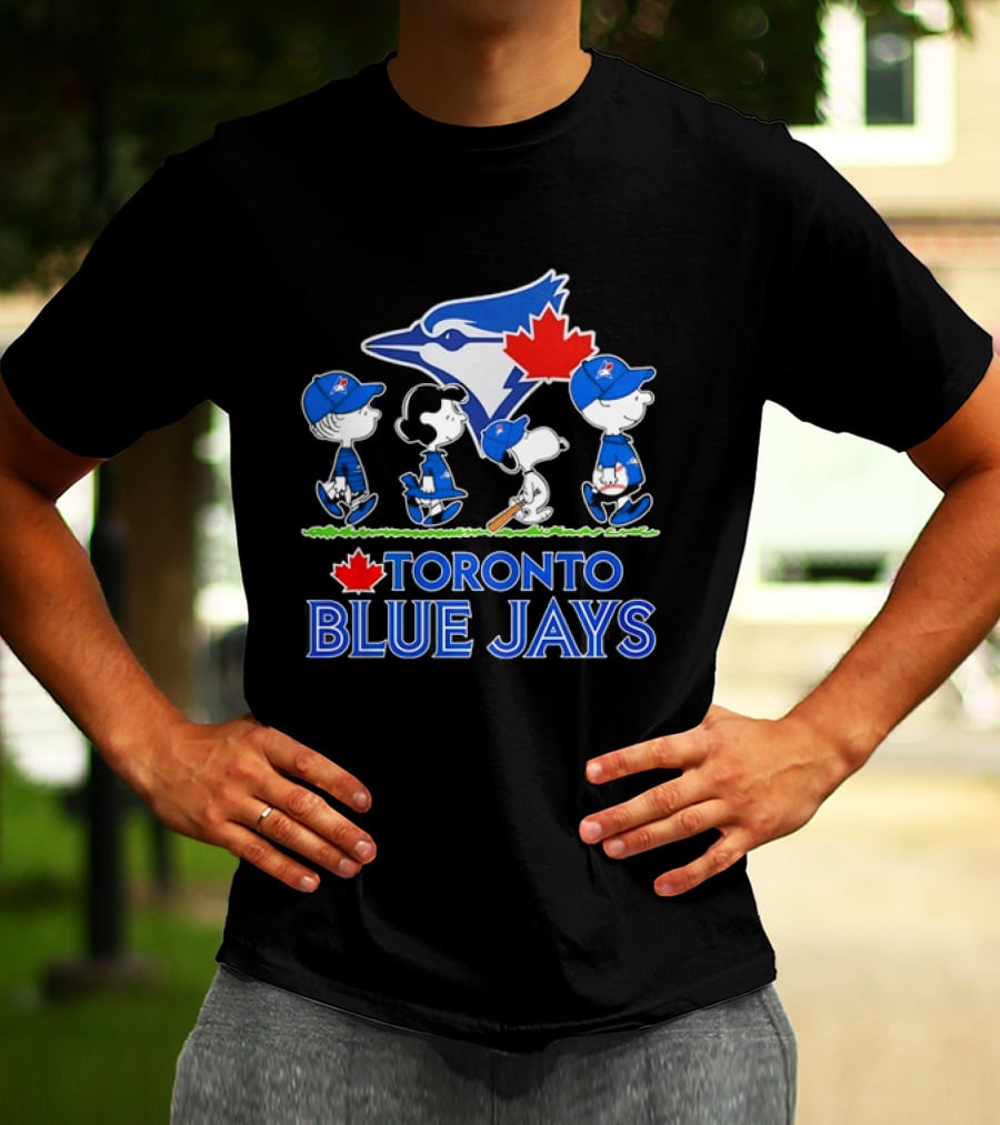 Peanuts Gang Toronto Blue Jays Baseball Collaboration T-Shirt