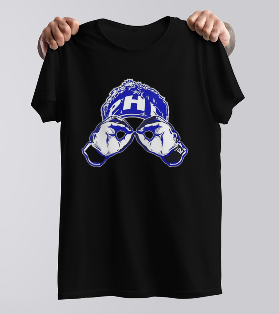 Philadelphia Eagles PHI 12 Hand Gesture Eyeglasses Fan T-Shirt