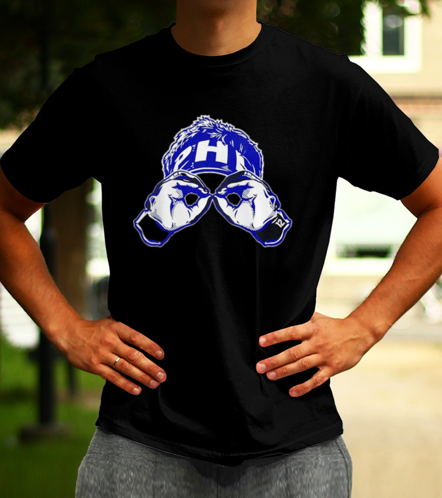 Philadelphia Eagles PHI 12 Hand Gesture Eyeglasses Fan T-Shirt