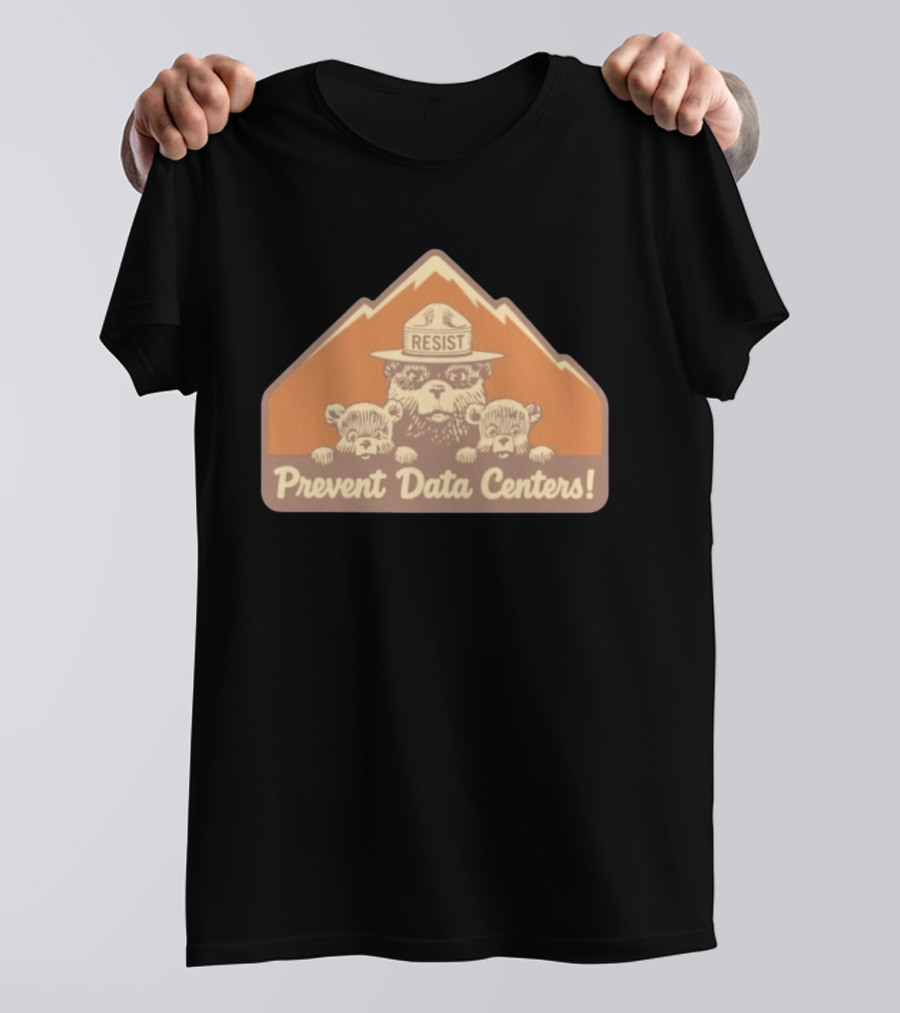 Resist Prevent Data Centers Bear Cubs Mountain T-Shirt