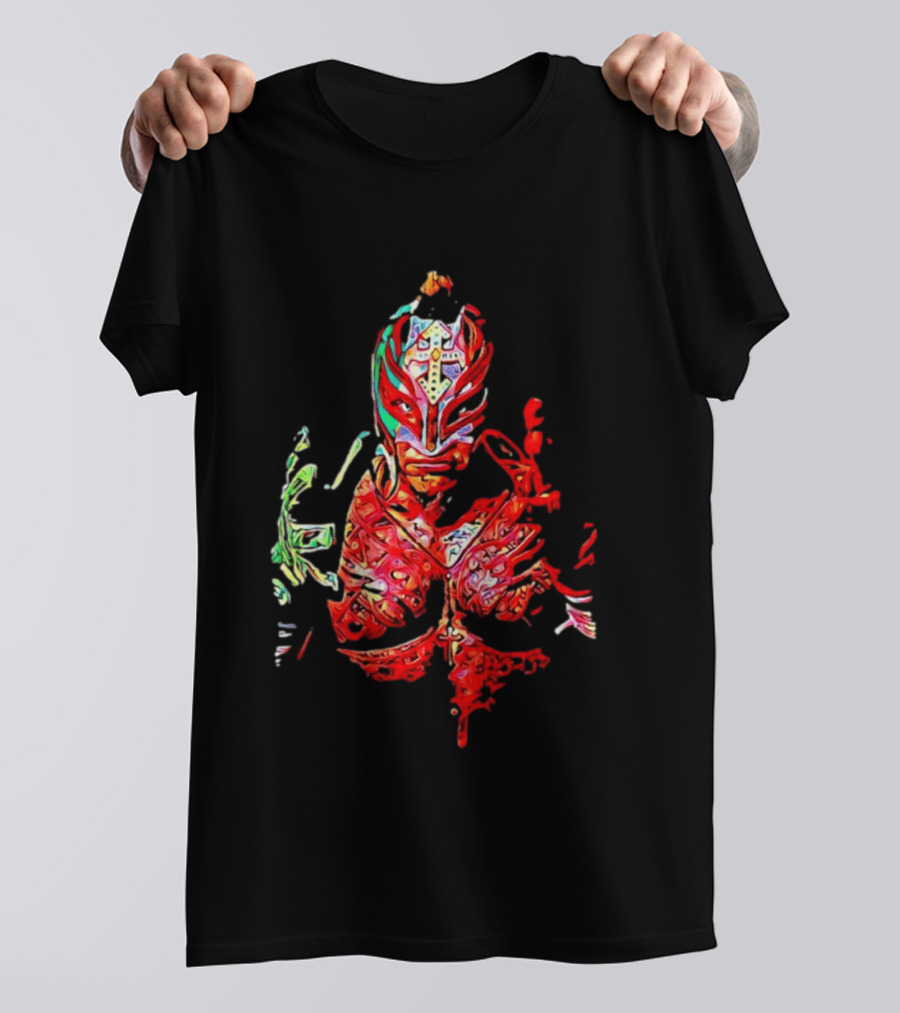 Rey Mysterio WWE Lucha Libre Mask Wrestling Legend Pro Wrestler T-Shirt