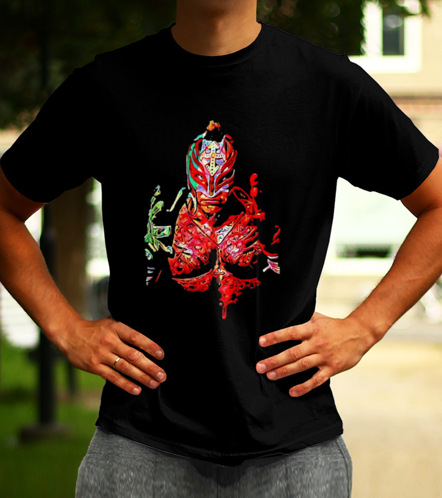 Rey Mysterio WWE Lucha Libre Mask Wrestling Legend Pro Wrestler T-Shirt
