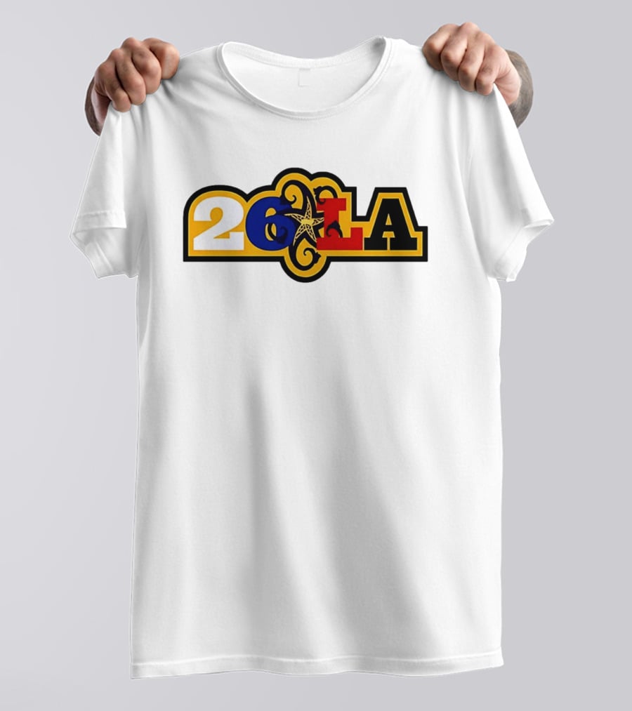 26 LA Bricks And Wood Los Angeles Lakers Stylized T-Shirt