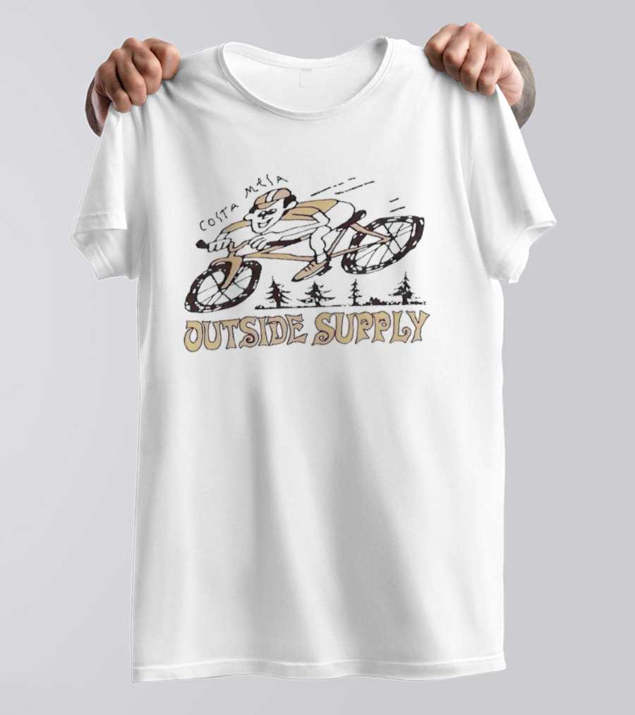 Costa Mesa Cyclist Outside Supply Mountain Bike Adventure T-Shirt