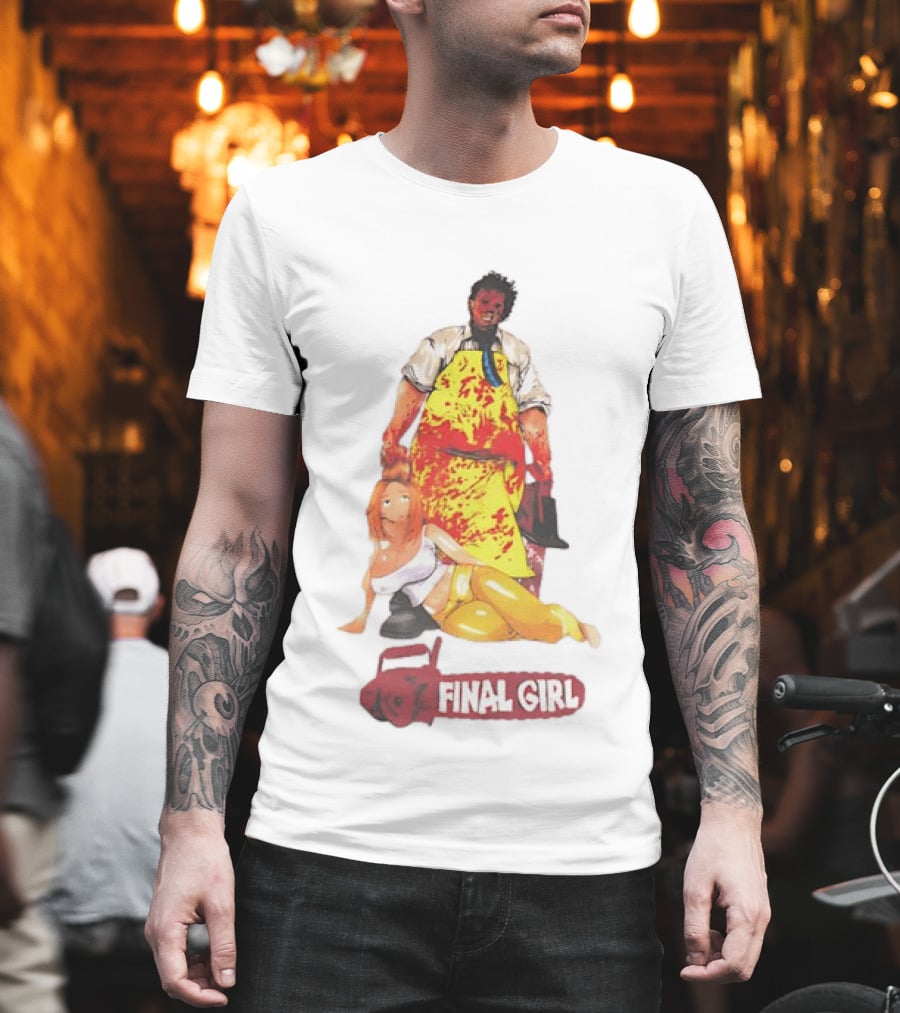 Texas Chain Saw Massacre Leatherface Final Girl Horror T-Shirt