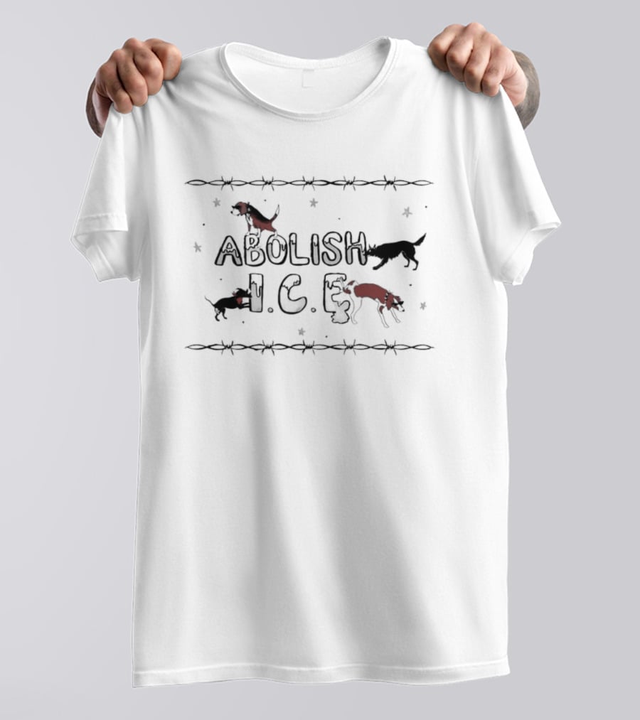Dogs Surrounding Abolish I.C.E. T-Shirt