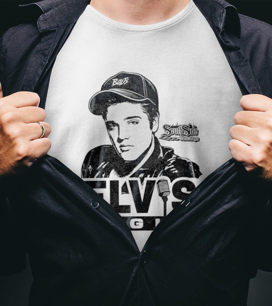 Elvis Night South Side Saturdays Bolt Hat Microphone T-Shirt