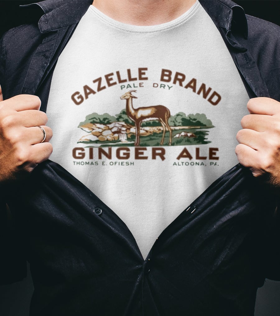 Gazelle Brand Pale Dry Ginger Ale Thomas E Ofiesh Altoona Pa Gazelle T-Shirt