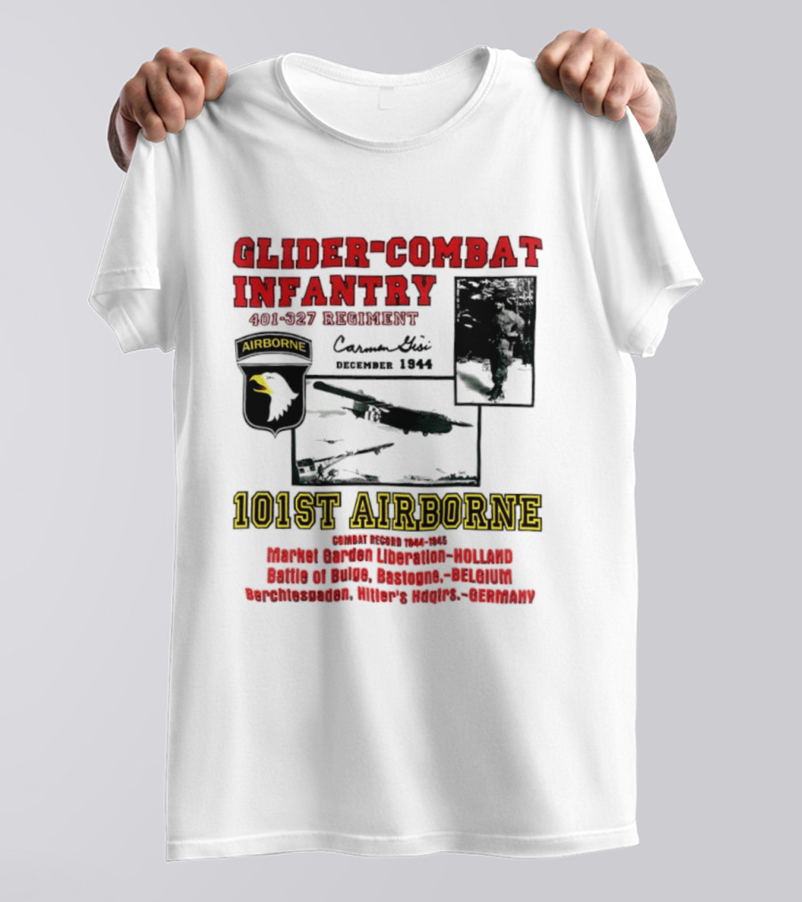 Glider Combat Infantry 401 327 Regiment 101st Airborne Market Garden Arnhem September 1944 T-Shirt