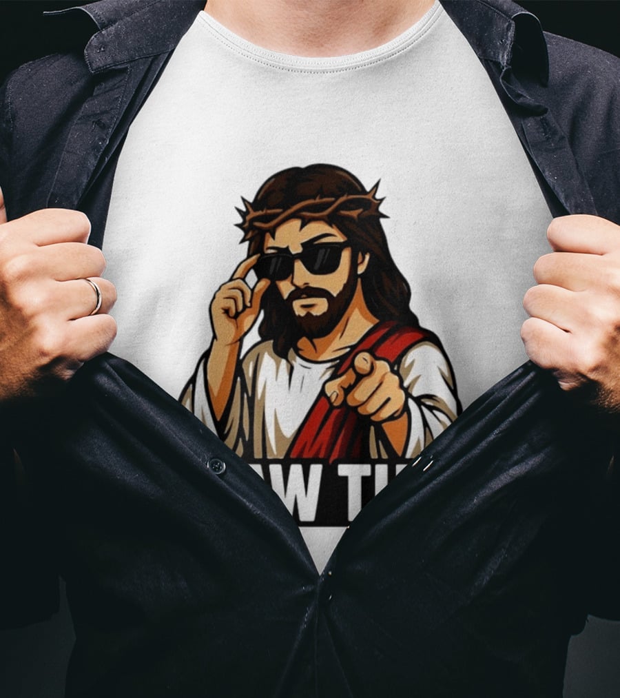 Jesus I Saw That Sunglasses Pointing Gesture T-Shirt
