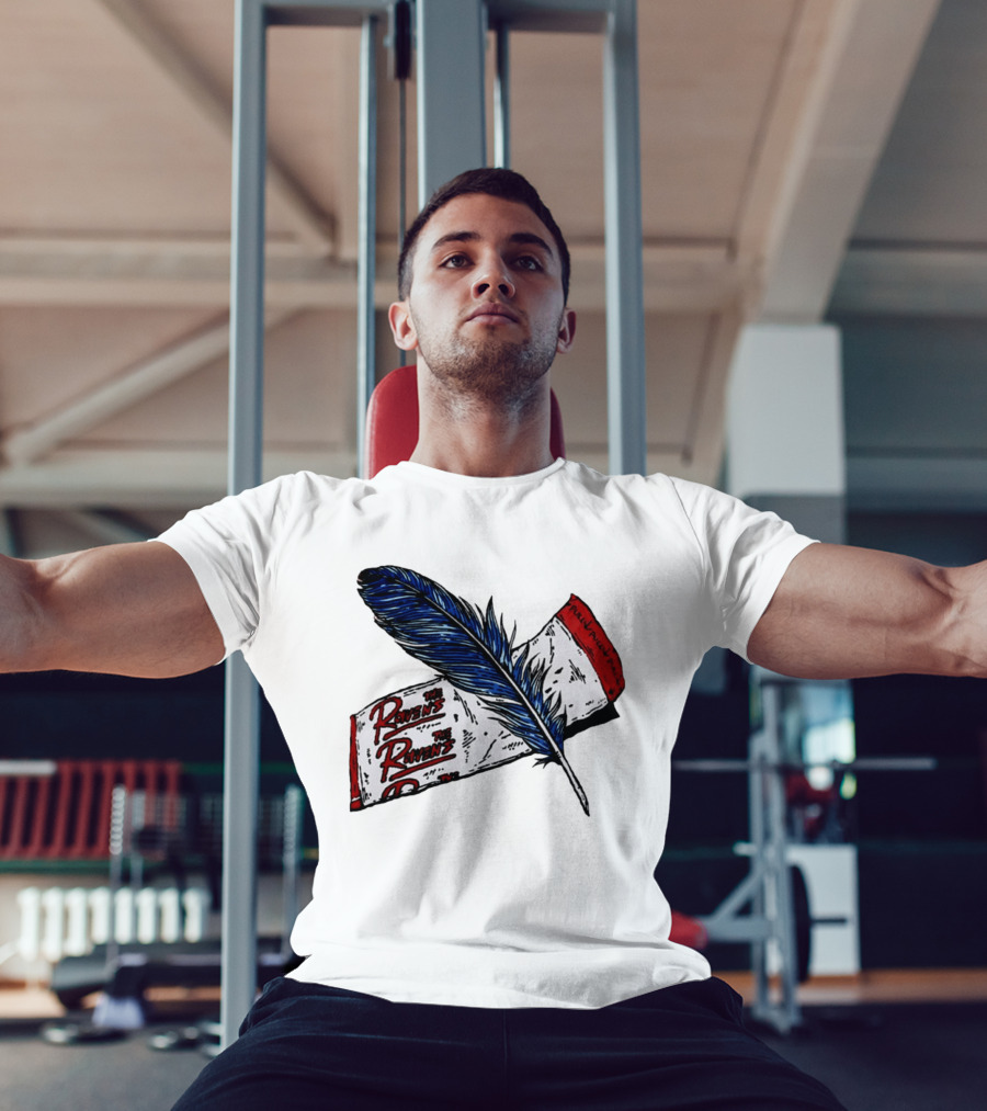 The Ravens Hirotton Blue Feather Pull Pull Pull T-Shirt